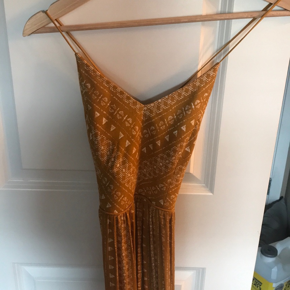 Yellow flowy dress